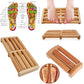Wooden Foot Roller Massager | Manual Reflexology Therapy Tool for Pain Relief, Stress Relaxation & Foot Care