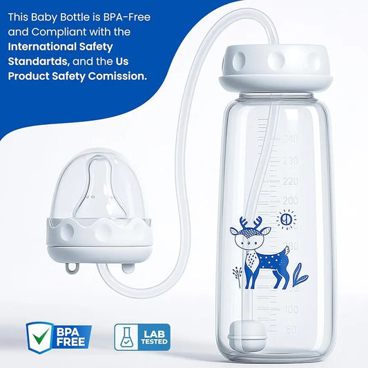 Hand Free Baby Feeding Bottle 240ml